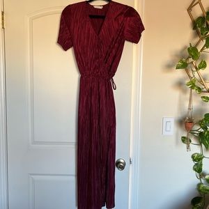 LUSH Dark pink wrap dress